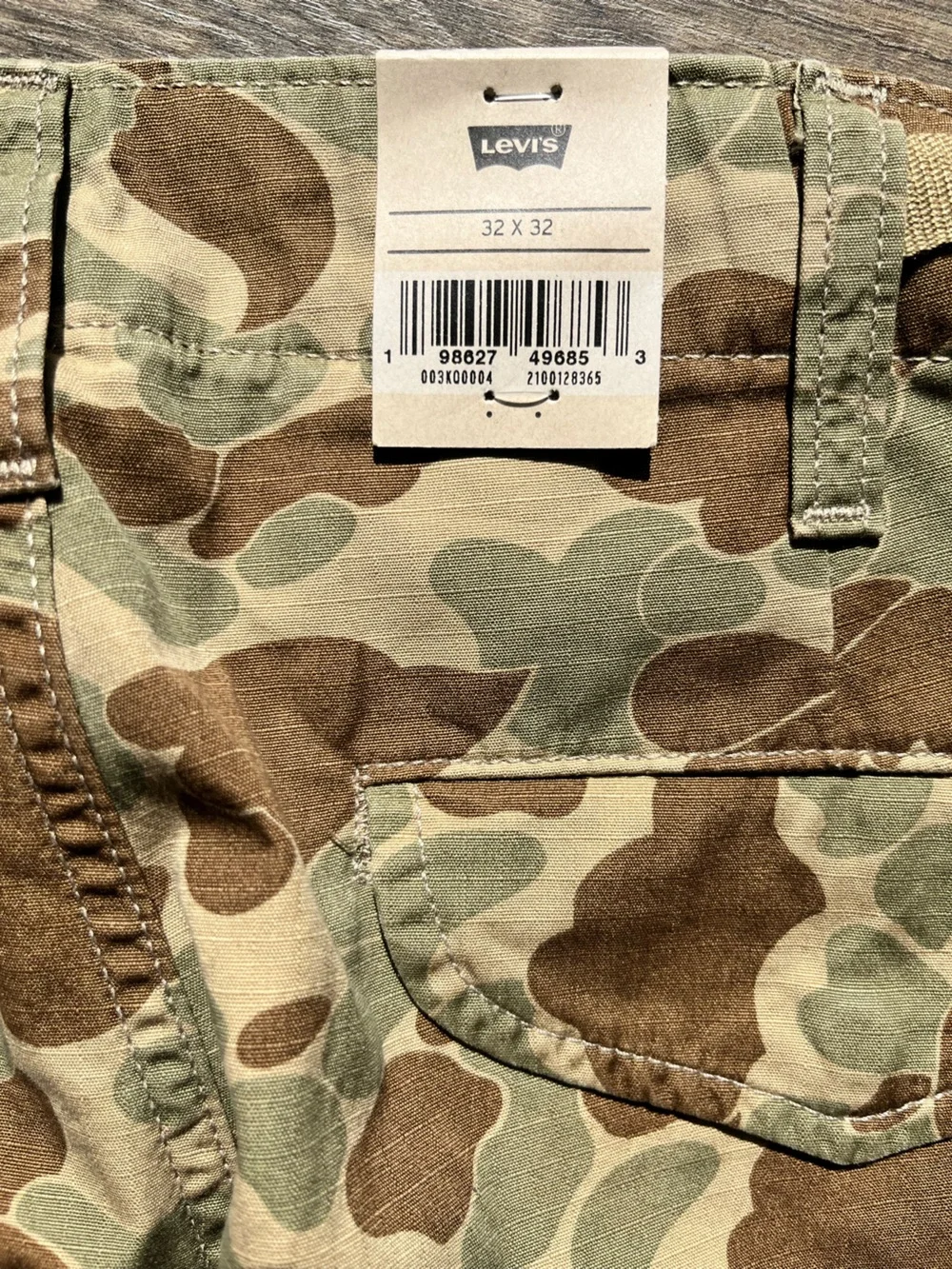 Levi's Camo XX Cargo Baggy Pants - Tan & Green